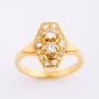 20 carat gold entourage ring with diamonds