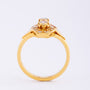 20 carat gold entourage ring with diamonds