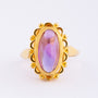 22 carat gold ring with cabochon-cut amethyst
