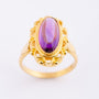 22 carat gold ring with cabochon-cut amethyst
