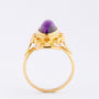 22 carat gold ring with cabochon-cut amethyst