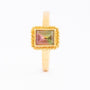 20 carat gold ring with a watermelon tourmaline