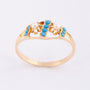Antique gold ring with pearls and turquoise