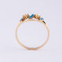 Antique gold ring with pearls and turquoise