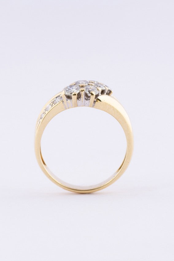 Gouden bandring met 13 briljanten