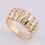 Gold band ring with 24 diamonds