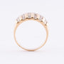 Gold band ring with 24 diamonds
