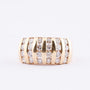 Gold band ring with 24 diamonds