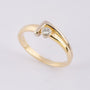 wit/geel gouden ring met een briljant