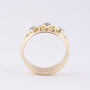 Gouden band ring met 3 briljanten