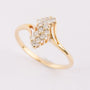 Gold ring with 16 diamonds