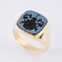 Gold signet ring with coat of arms