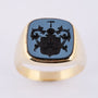 Gold signet ring with coat of arms