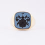 Gold signet ring with coat of arms