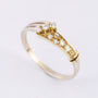 Gold ring with diamond and brilliant