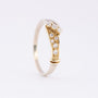 Gold ring with diamond and brilliant