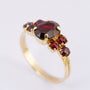 English ring with garnets