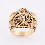 Gouden ring met roos motieven