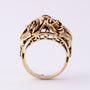 Gouden ring met roos motieven