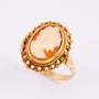Gold ring with shell cameo