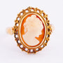 Gold ring with shell cameo