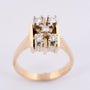 Gold ring with diamonds