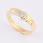 Wit/geel gouden ring met een briljant