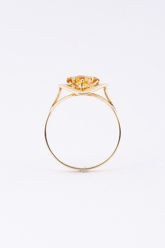 Gouden ring met citrien
