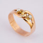 Gouden ring met 2 parels