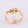 Gouden ring met 2 parels
