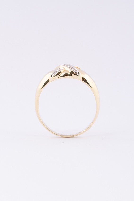 Gouden ring met 9 diamanten