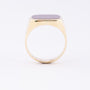 Gold men's ring with carnelian
