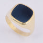 Gouden heren ring met blauwlager