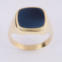 Gouden heren ring met blauwlager