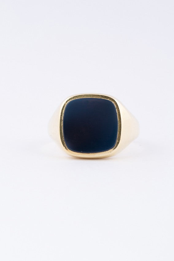 Gouden heren ring met blauwlager