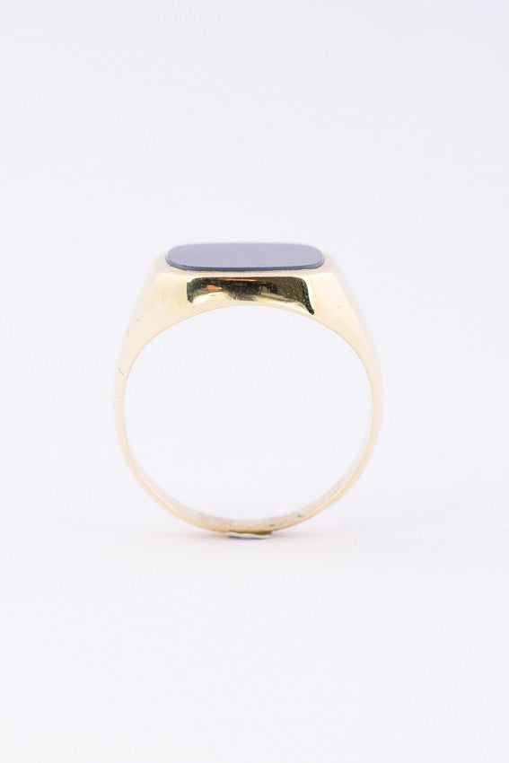 Gouden heren ring met blauwlager