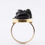 Gold ring with lava cameo