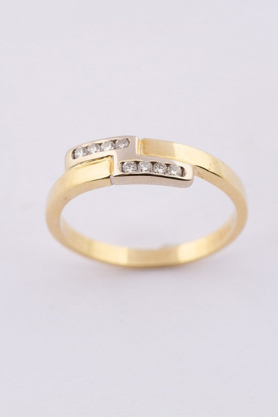 Gouden slagring met 8 briljanten