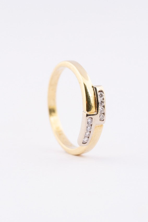 Gouden slagring met 8 briljanten