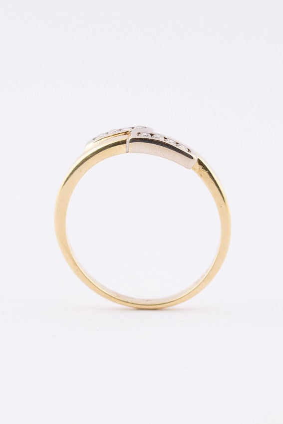 Gouden slagring met 8 briljanten