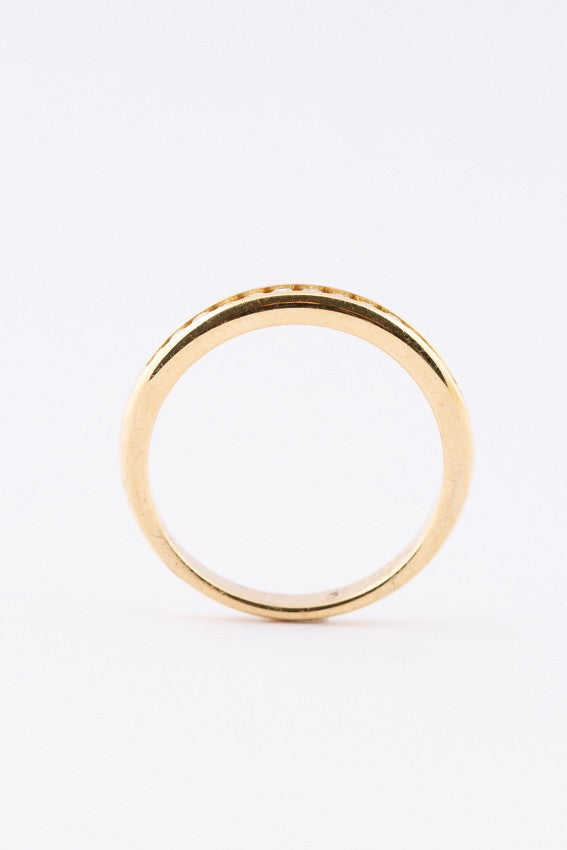 Gouden rijring met 13 briljanten