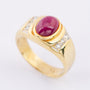 Gouden ring met robijn en diamanten