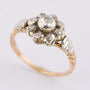 Gouden entourage ring met roos geslepen diamanten
