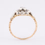 Gouden entourage ring met roos geslepen diamanten