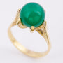 Gouden ring met groen agaat