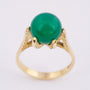 Gouden ring met groen agaat