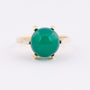 Gouden ring met groen agaat