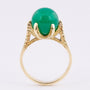 Gouden ring met groen agaat