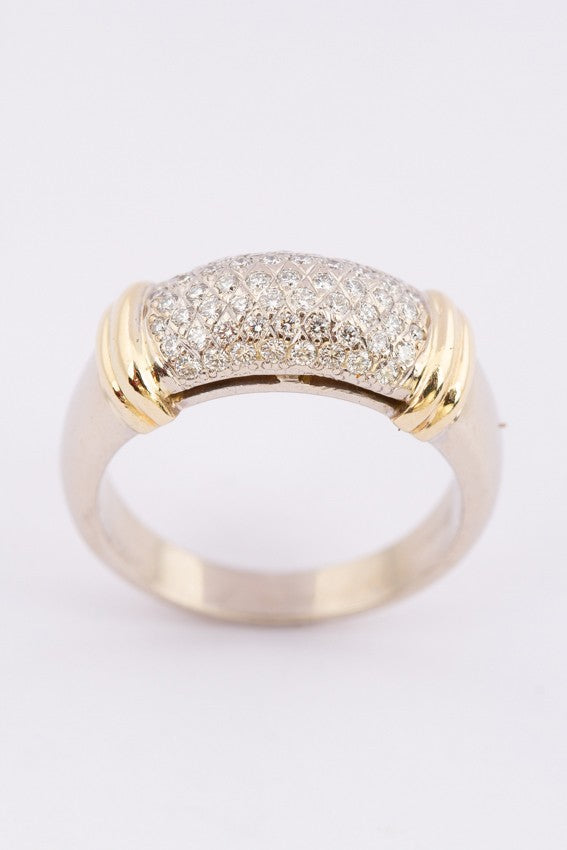 Bi-color ring met 63 briljanten