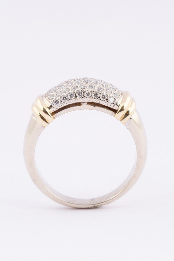 Bi-color ring met 63 briljanten